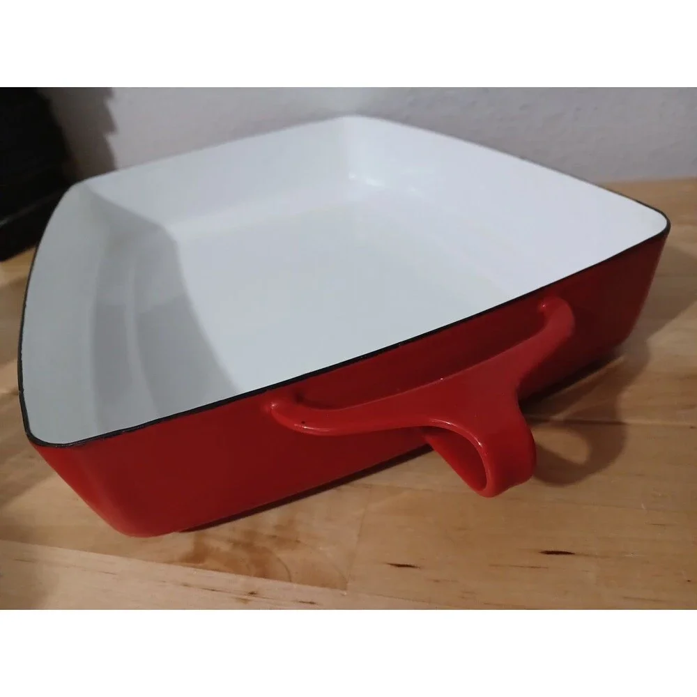 VTG DANSK Kobenstyle Red & White Enamel 13” x 10